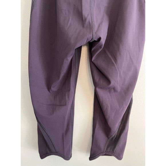Lululemon Cropped Mesh Side Leggings Women’s Size 4 Athletic Training Gym - Picture 6 of 10
